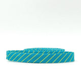 Double Fold Bias Tape 1/2'' True Colors Tiny Stripes Songbird Teal Binding