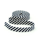 Double Fold Bias Tape Black and White Stripe 1/2" Binding