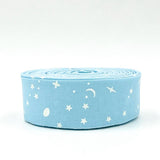 Quilt Binding Space Sprinkles Waterfall Blue 1 1/4" Single Fold
