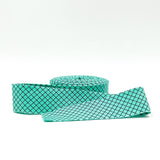 Quilt Binding On The Grid Raindrop Teal Green 1 1/4" Single Fold
