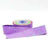 Quilt Binding Scrappy Space Sprinkles Rainbow 1 1/4" Single Fold