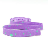 Space Sprinkles Bias Tape Frozenberry Purple Mint 1/2" Double Fold