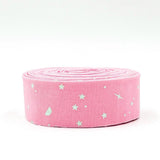 Quilt Binding Space Piglet Pink 1 1/4" Single Fold