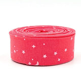 Quilt Binding Space Sprinkles Sunburn Red 1 1/4" Single Fold