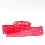 Quilt Binding Space Sprinkles Sunburn Red 1 1/4" Single Fold