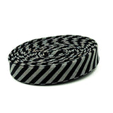 Double Fold 1/2" Bias Tape Tone on Tone Black Gray Stripe Binding