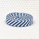 Double Fold Bias Tape Denim Blue & White Stripe Binding
