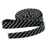 Double Fold 1/2" Bias Tape Tone on Tone Black Gray Stripe Binding