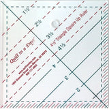 4 1/2" Triangle Square Up Ruler, Quilt in a Day, includes FREE Blossom Pattern