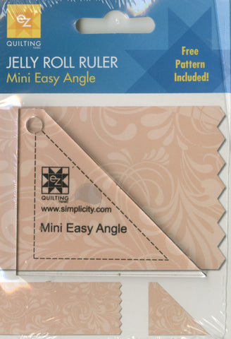 Mini Easy Angle Jelly Roll Ruler,  EZ Quilting 882233 FREE Pattern Included