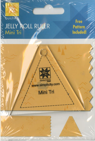 Mini Tri Jelly Roll Ruler,  EZ Quilting 882237 FREE Pattern Included