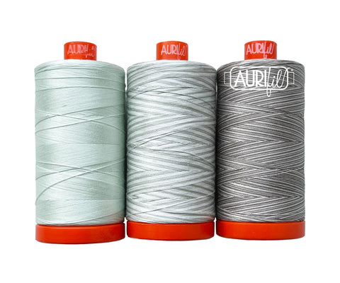 AURIFIL Frangipani 2022 Color Builder Thread Collection 50wt 3 Large Spools AC50CP3-013