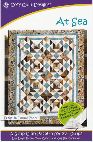 At Sea: A Strip Pattern for 2 1/2" Strips by Cozy Quilt Designs # CQD01086