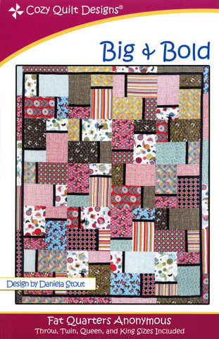 Big & Bold quilt pattern, Fat Quarters Anonymous from Cozy Quilt Designs #CQS070