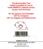 Binding Miter Tool #AQP-201 w/ 90°, 120°, and 135° degree angles