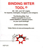 Binding Miter Tool #AQP-201 w/ 90°, 120°, and 135° degree angles