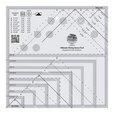 Ultimate Flying Geese Tool Non-Slip Quilt Ruler from Creative Grids, #CGRDH4