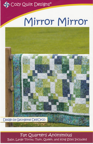 Mirror Mirror quilt pattern, Fat Quarters Anonymous from Cozy Quilt Designs #CQD01058