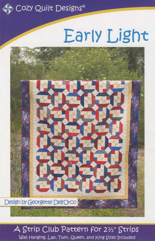 Early Light, a 2 1/2" Strip Pattern from Cozy Quilt Designs # CQD01081