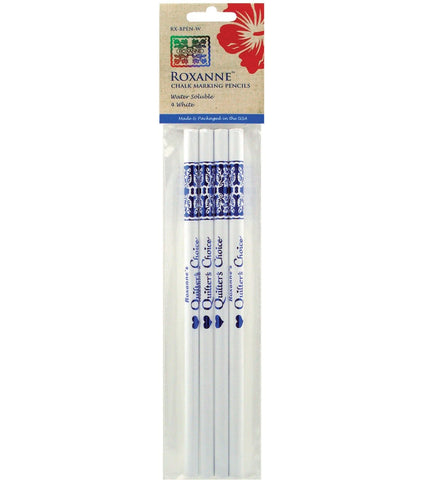 Quilter's Choice Chalk Marking Pencils, 4 White, Roxanne RX-BPEN-W