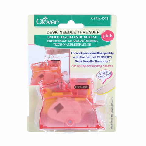 Clover DESK NEEDLE THREADER for Sewing & Quilting Needles, 4057