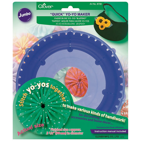 Clover "Quick" Yo-Yo Maker (Round Jumbo) #8708 for an Easy Yo-Yo Quilt