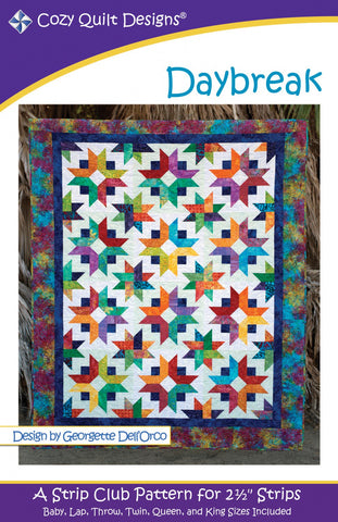 Daybreak, a 2 1/2" Strip Pattern from Cozy Quilt Designs # CQD01094