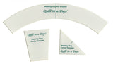 Double Wedding Ring Templates, 2013 Quilt in a Day ruler, includes arc, corner, & wedge