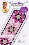 Flower Power Tablerunner Pattern, Quilt in a Day, w/ Acrylic Template, 1290 Intermediate