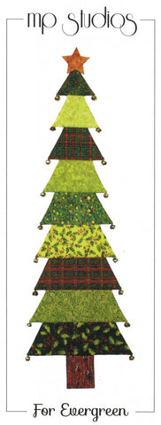 FOR EVERGREEN 16 X 39" Quilt Pattern, Tree Table Runner or Wallhanging