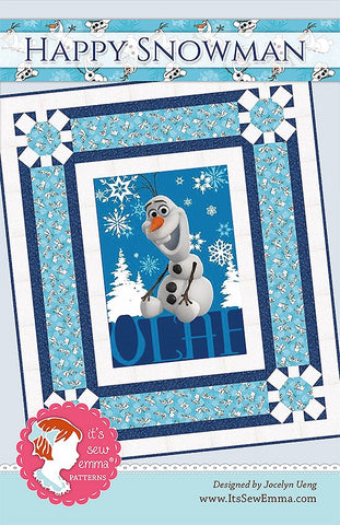 HAPPY SNOWMAN Quilt Pattern, It's Sew Emma Patterns, Olaf Disney Frozen ISE-151