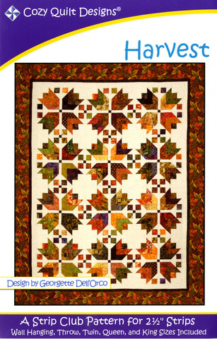 Harvest, A Strip Pattern for 2 1/2" Strips by Cozy Quilt Designs CQD01034