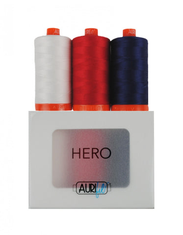 AURIFIL Hero Thread Collection 50wt 3 Large Spools AC50HC3