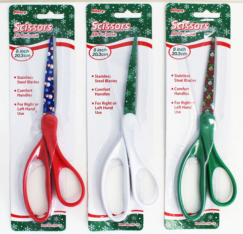Allary Holiday 8 inch All-Purpose Scissors #198, choice of handle color