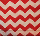 1" Chevron Fabric, By the Yard, 100% Cotton, Choice of Color