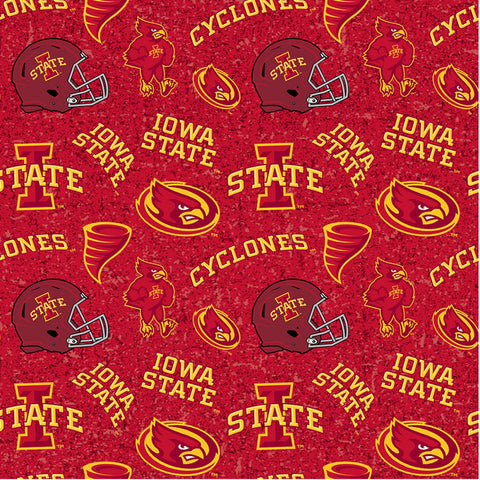 Iowa State University 100% Cotton Team Fabric By The Yard (BTY) Sykel ISU-1178