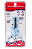 Polka Dot Embroidery Scissors with Leather Sheath, Allary 120, 3.75" Color Choice