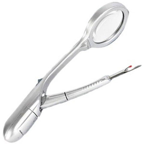 Mighty Bright LED Tweezers with Magnifying Glass and Light