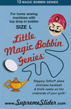 Magic Bobbin Genies for SIZE L Top Drop-In Bobbins, 12/pkg DG12