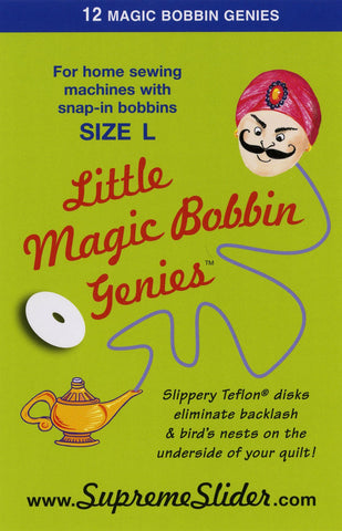 Magic Bobbin Genies, Size L for Snap-In Bobbins, 12/pkg BW12