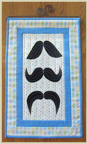 Mustache! Wall Hanging 12 1/2 X 19" Quilt Pattern, #ST-1448