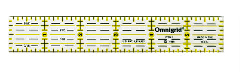 Omnigrid 1 x 6" Ultimate Accuracy Quilt Ruler, R1