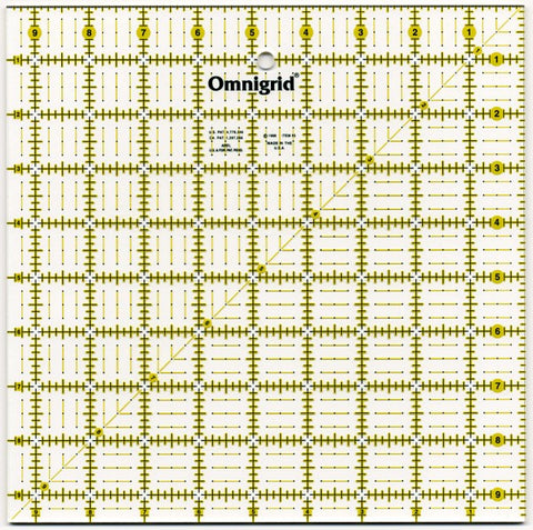 Omnigrid 9.5" Square Ultimate Accuracy Ruler, 9 1/2" R95