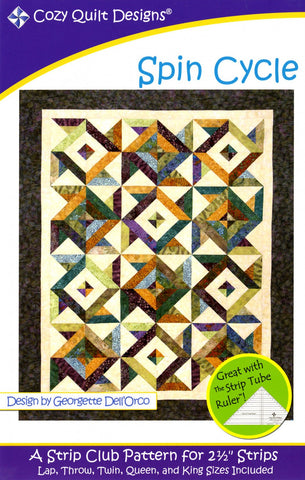 Spin Cycle: A Strip Pattern for 2 1/2" Strips by Cozy Quilt Designs # CQD01049