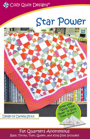 Star Power quilt pattern, Fat Quarters Anonymous from Cozy Quilt Designs # CQD01092
