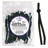Drawstring Mask Elastic from The Gypsy Quilter, Black - 60 pieces - Sew In