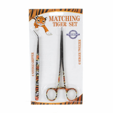 Matching TIGER Set of 6" Tweezer & 6 in Needle Gripper from Tool-Tron