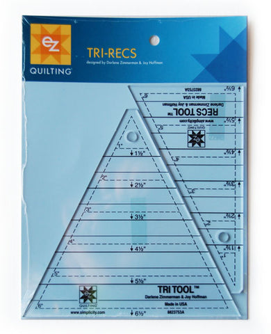 TRI-RECS TOOLS, Wrights EZ Quilting/Zimmerman, 2 Rulers, 8823753A