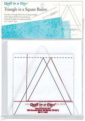 Triangle in a Square Rulers from Quilt in a Day, includes FREE PATTERN