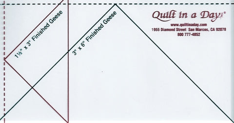 Small Flying Geese Ruler, Quilt in a Day from Eleanor Burns 2006QD